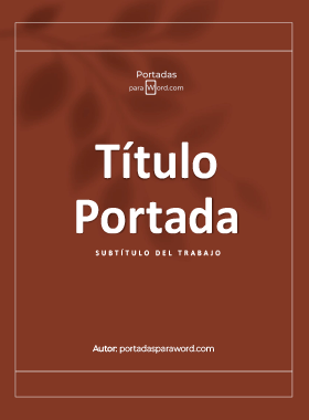 Portada para word minimalista intensa