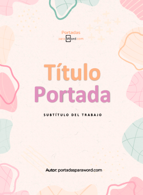 Portada para word minimalista pastel