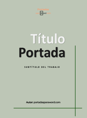 Portada para word minimalista simple