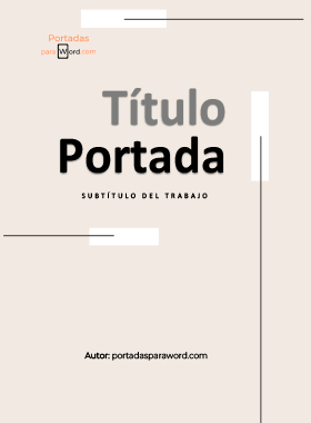 Portada para word minimalista vanguardia