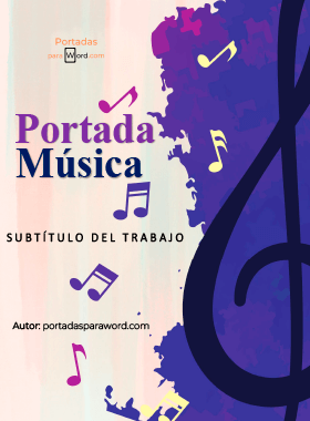Portada para word musica notas