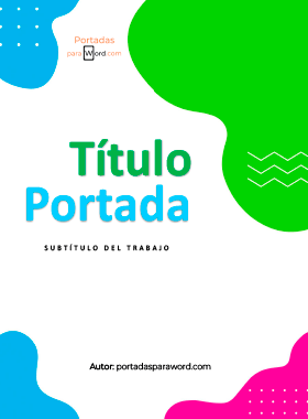 Portada para word original colorida