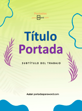 Portada para word original vanguardista