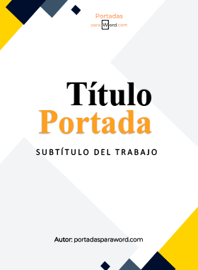 Portada para word para informe limpia