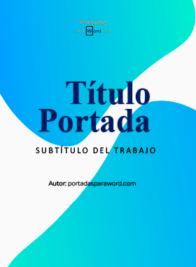 Portada para word para informe mensual
