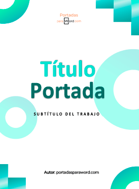 Portada para word presentacion sencilla