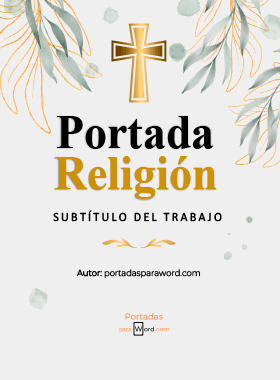 Portada para word religion elegante