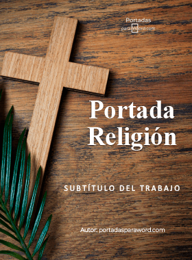 Portada para word religion madera