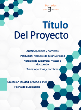 Portada para word tfg hexagonal