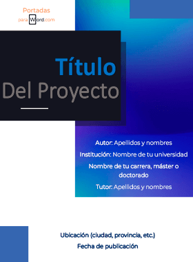 Portada para word tfg seria