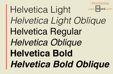 letra helvetica de word