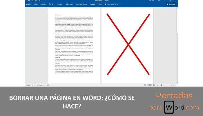 borrar una pagina en word