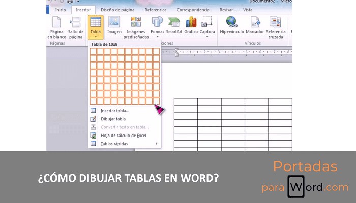 dibujar tablas en word