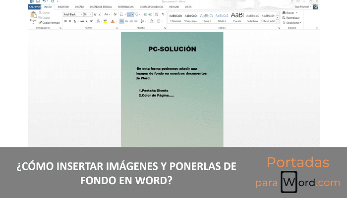insertar imagenes y ponerlas de fondo en word