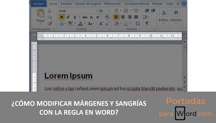 modificar margenes y sangrias con la regla de word