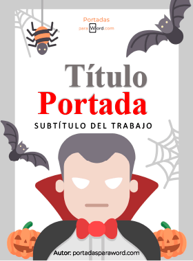 Portada para word halloween dracula