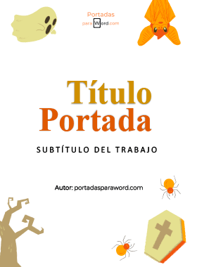 Portada para word halloween fantasmas